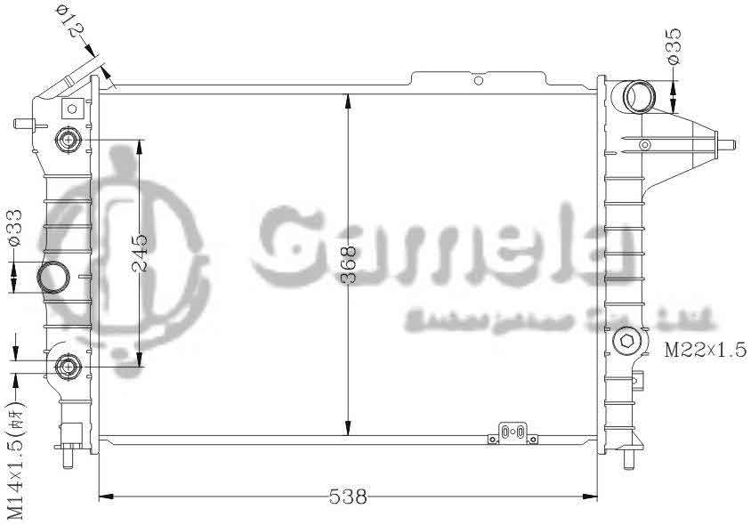 6142001AN - Radiator-for-OPEL-VECTRA-1-7-1-8-2-0L-88-92-AT