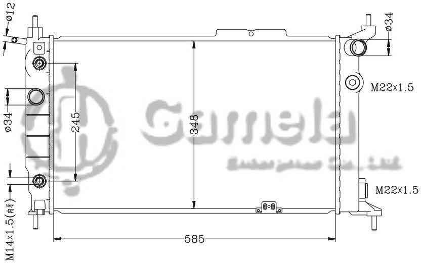 6142005N - Radiator-for-OPEL-ASTRA-F-91-00-AT-OEM-1300109