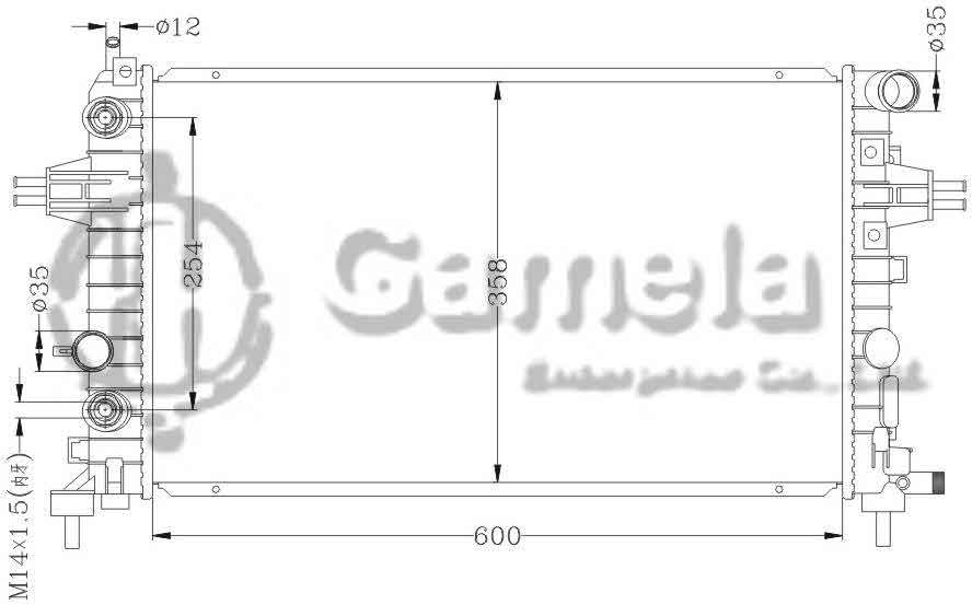 6142025AN - Radiator-for-OPEL-ASTRA-H-1-4-1-8i-04-AT-OPEL-ZAFIRA-B-1-6-05-AT-OEM-1300265