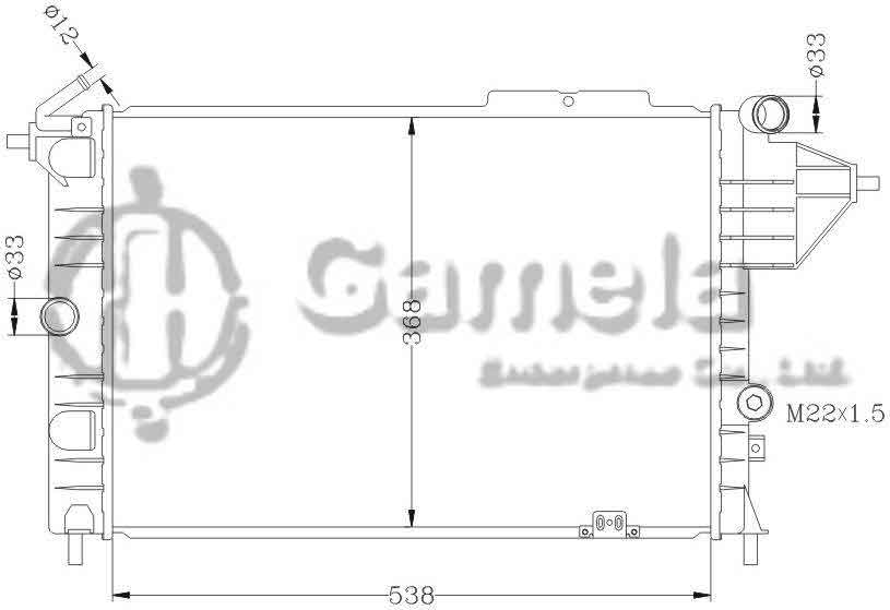 6142046AN - Radiator-for-OPEL-VECTRA-A-1-7-1-8-2-0-88-MT-OEM-1300084