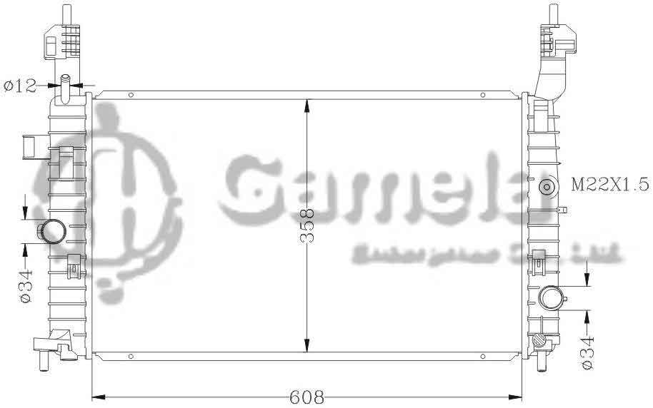 6142054AN - Radiator-for-OPEL-MERIVA-1-7-CDTi-03-MT