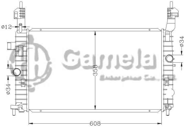 6142055AN - Radiator-for-OPEL-MERIVA-1-4-1-6-1-8-03-MT-OEM-1300252-1300253