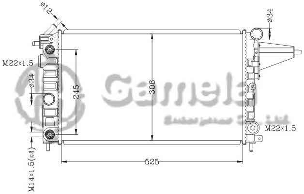 6142058ANA - Radiator-for-OPEL-VECTRA-ACAVALIER-88-AT-OEM-1300-088-9032-3474