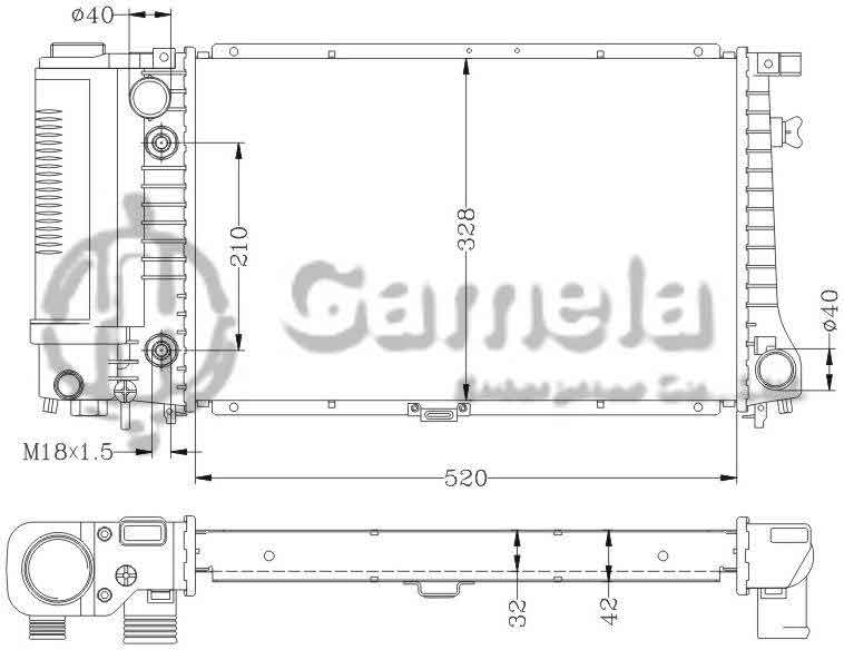 6144003N - Radiator-for-BMW-520i-88-95-AT