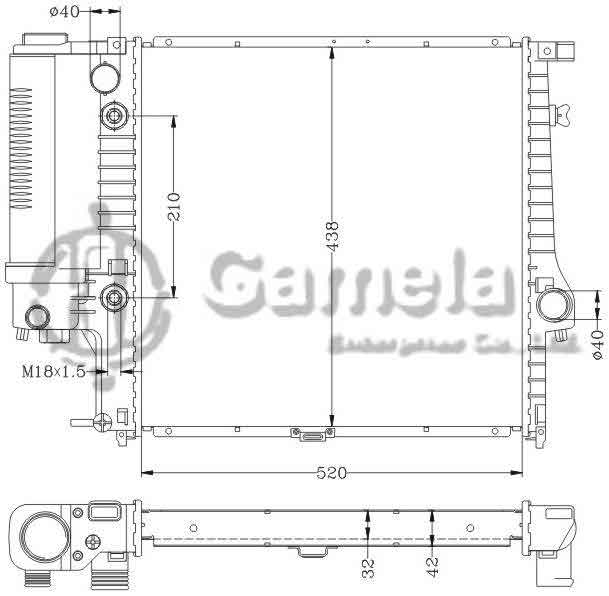 6144007N - Radiator-for-BMW-520i-525i-88-E34-AT-OEM-1468469-1719309-DPI-979