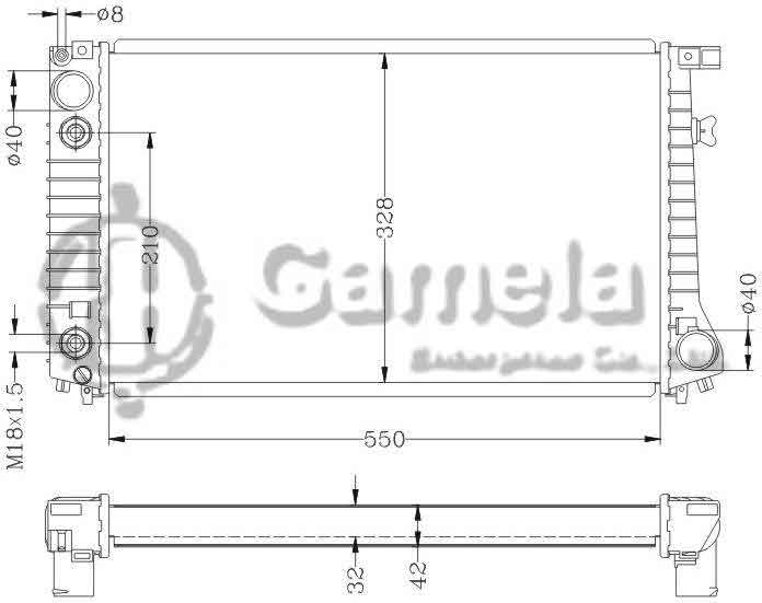 6144025N - Radiator-for-BMW-530-535-730-735i-85-94-AT-OEM-1712365-1723365