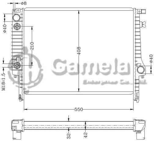 6144039NA - Radiator-for-BMW-3E36-325TD-90-99-AT-OEM-2-244-647-2-244-648