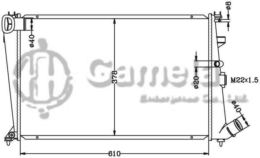 6153002N - Radiator-for-CITROEN-XANTIA-1-9D-2-Oi-93-MT-OEM-1331-JA-96108610