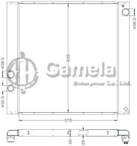 6154008NA - Radiator-for-LAND-ROVER-RANGE-ROVER-4-2T-06-09-MT-OEM-PCC500670