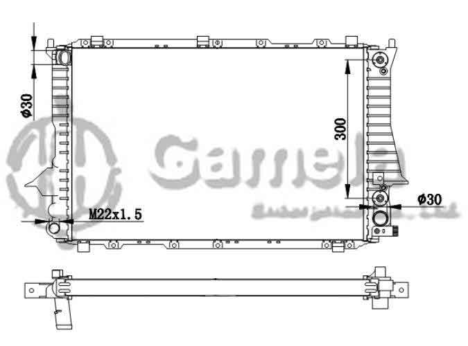 6190121002-T - Radiator-for-AUDI-100-SERIES-S4-A6-A6-QUATTRO-S6-L5-V6-2-2-2-8-93-97-AT-NISSENS-60476A-OEM-4A0121251M-4A0121251R-4A0121251K-4A0121251Q-4A0121251L