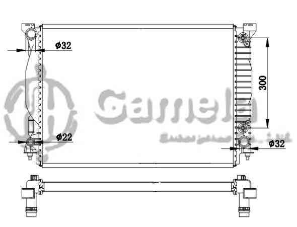 6190121010-T - Radiator-for-AUDI-A4-A6-QUATTRO-V6-3-0-3-2-02-08-AT-NISSENS-6037A-OEM-8E0121251M