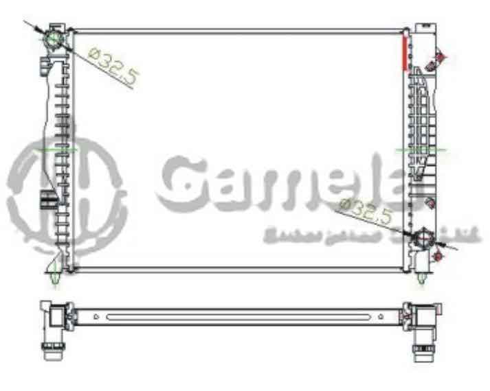 6190121026-T - Radiator-for-AUDI-A6-S6-Tdi-2-5-97-04-MT-NISSENS-60422A-OEM-4B0121251