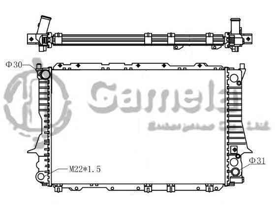 6190121037-T - Radiator-for-AUDI-100-QUATTRO-A6-S6-V6-2-6-2-8i-90-97-MT-NISSENS-60459-OEM-4A0121251K-4A0121251L-4A0121251Q-DPI-1927