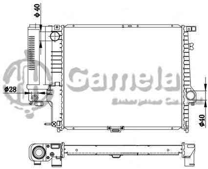 6190213007-T - Radiator-for-BMW-525-L6-2-5-89-95-MT-NISSENS-60743A-OEM-17111737760-17111737360-DPI-978