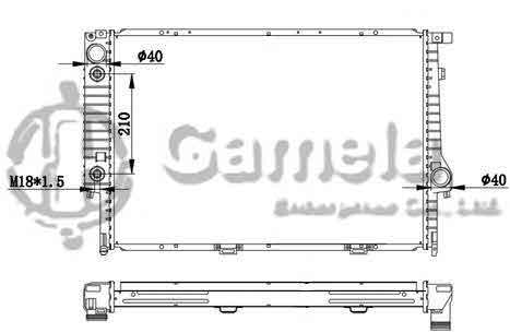 6190213010-T - Radiator-for-BMW-750-850-V12-5-0-5-4-88-95-AT-NISSENS-60748A-OEM-17111468081-17111712267-DPI-952