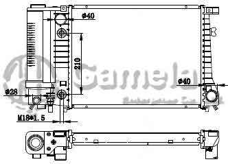 6190213015-T - Radiator-for-BMW-316-318-520-525i-82-95-AT-NISSENS-60703A-OEM-17111719303-17111719305