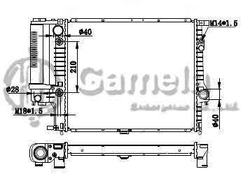 6190213024-T - Radiator-for-BMW-520-523-528-95-04-AT-NISSENS-60607A-OEM-17111740695