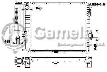 6190213025-T - Radiator-for-BMW-520-523-528-95-04-MT-NISSENS-60607A-OEM-17111740698-17111740699