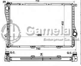 6190213043-T - Radiator-for-BMW-535-540-735-750-97-04-MT-NISSENS-60648A-OEM-171114360601-17111463061