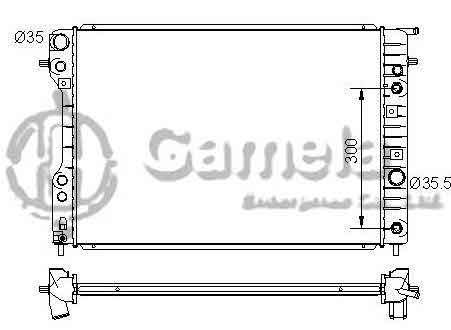 6190304006-T - Radiator-for-CADILLAC-Catera-V6-3-0-97-01-AT-NISSENS-63073A-OEM-52463049-52463050-6302006-DPI-1881-2595