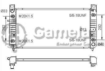 6190304013-T - Radiator-for-CADILLAC-Escalade-V8-5-3-6-0-6-2-02-13-AT-NISSENS-69091-OEM-15124631-15841573-52402055-DPI-2370