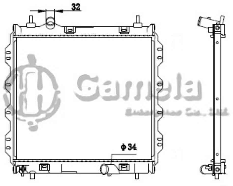 6190312024-T - Radiator-for-CHRYSLER-PT-Cruiser-L4-2-4-01-10-MT-NISSENS-61002A-OEM-5107404AB-5057579AA-DPI-2298-2679