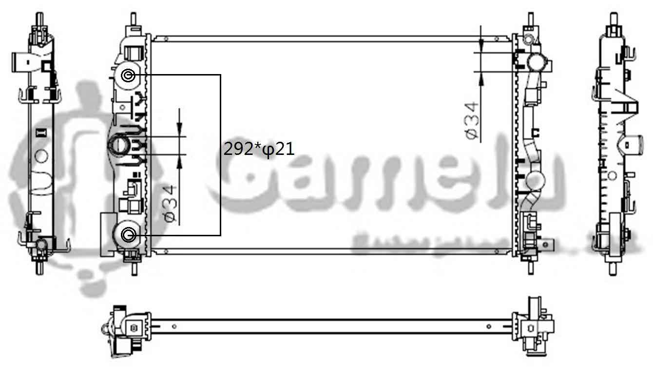 6190322004-T - Radiator-for-CHEVROLET-GMC-CV-GMC-CRUZE-09-MT