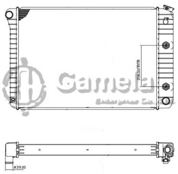 6190322034-T - Radiator-for-CHEVROLET-GMC-C-K-SERIES-PUS-S-T-SERIES-BLAZERS-SUBURBAN-V8-5-7-7-4-73-91-AT-OEM-3027207-3027617-3030217-3036739-DPI-730