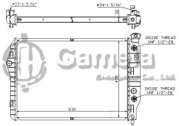 6190322055-T - Radiator-for-CHEVROLET-GMC-Camaro-V6-3-4-3-8-93-02-AT-NISSENS-60923A-OEM-52452847-52452848-52466002-52486939-DPI-1485-2472