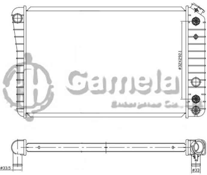 6190322058-T - Radiator-for-CHEVROLET-GMC-Corvette-V8-5-7-84-90-AT-NISSENS-60926A-OEM-3052025-3053501-3058869-3057808-52453612-DPI-829