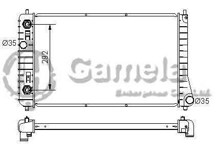 6190322063-T - Radiator-for-CHEVROLET-GMC-Cavalier-L4-2-2-2-3-2-4-95-02-AT-NISSENS-60917A-OEM-52470926-52471112-52477185-52477186-DPI-1687-2006