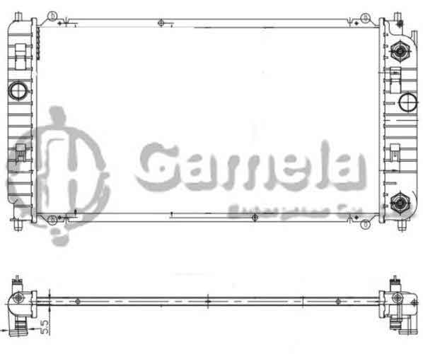 6190322125-T - Radiator-for-CHEVROLET-GMC-CLASSIC-OM-ALERO-L4-2-2-02-05-AT-OEM-52487242-22666459-DPI-2520