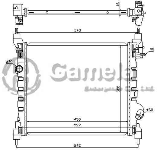 6190322135-T - Radiator-for-CHEVROLET-GMC-Spark-1-0I-2010-MT-NISSENS-61689-OEM-96984450-901436229