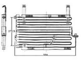 61903C - Condenser-for-PEUGEOT-505-DIESEL