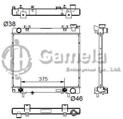 6190407035-T - Radiator-for-DODGE-Dakota-V6-V8-3-7-4-7-05-10-AT-OEM-52029262AD-DPI-2883