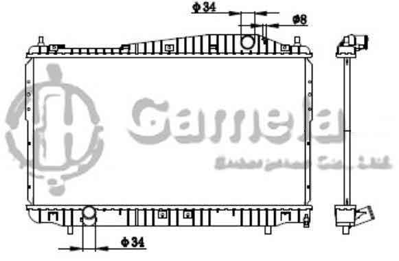 6190423011-T - Radiator-for-DAEWOO-EVANDA-MAGNUS-2-0-2002-MT-NISSENS-61638-OEM-96278701-96475475-96328701