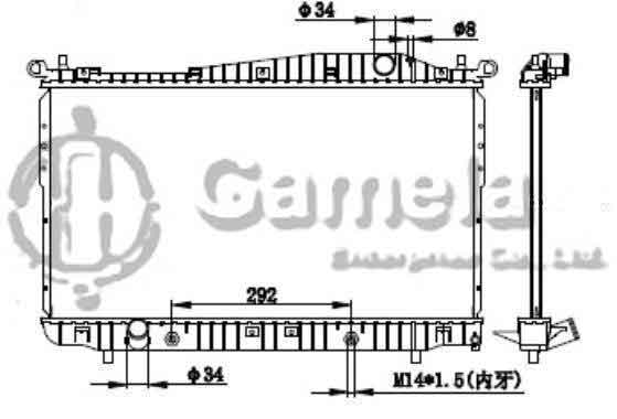 6190423012-T - Radiator-for-DAEWOO-AT