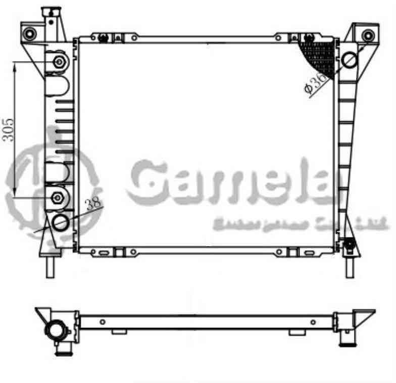 6190604003-T - Radiator-for-FORD-Aerostar-V6-3-0-86-97-AT-NISSENS-62109-OEM-E59H8005AA-E69Z8005F-E89Z8005A-DPI-901