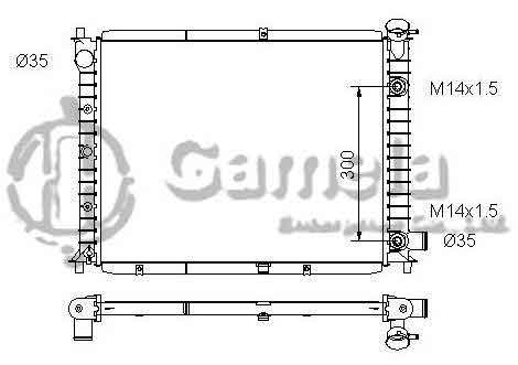 6190604048-T - Radiator-for-FORD-Escort-L4-1-8-1-9-2-0-91-02-AT-OEM-F0C68005AB-F0CZ8005A-F1CZ8005A-FOC68005AB-DPI-1273