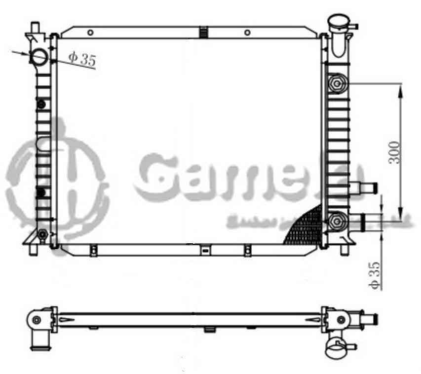 6190604049-T - Radiator-for-FORD-Escort-L4-2-0-98-03-AT-OEM-F8C68005AG-F8C68005AH-F8CZ8005A-F8CZ8005BA-DPI-2140