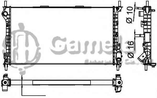 6190604065-T - Radiator-for-FORD-TOURNEO-TRANSIT-CONNECT-1-8-2002-MT-NISSENS-62015A-OEM-4T168005GA-9T1Z8005A-4970673-5228316-4571640-4523720-8T168005BA