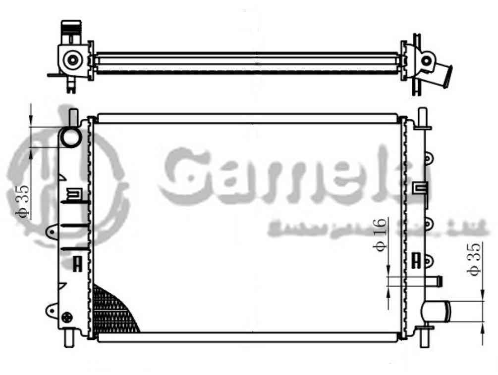 6190604136-T - Radiator-for-FORD-ESCORT-1-8D-TD-90-02-MT-NISSENS-62164A-OEM-97AB8005AA-92AB8005KA