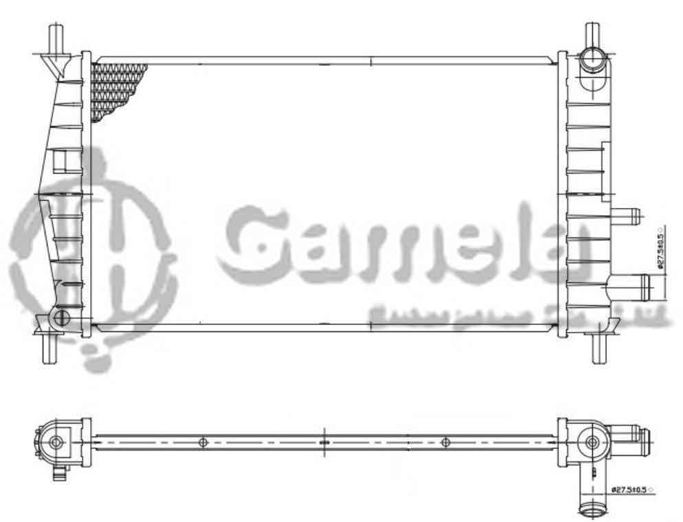 6190604141-T - Radiator-for-FORD-FIESTACOURIER-1-0-1-3-95-02-MT-NISSENS-62085A-OEM-1098808-96FB8005AC