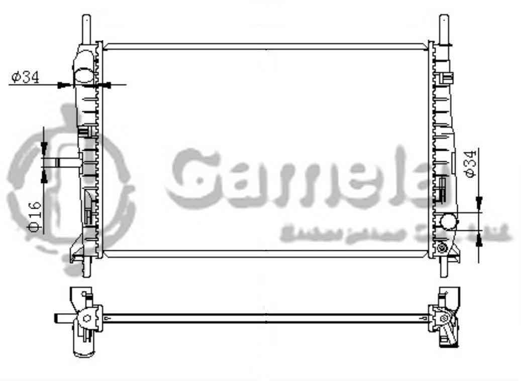 6190604148-T - Radiator-for-FORD-MONDEO-16V-1-6-1-8-2-0i-93-07-MT-NISSENS-62104A-OEM-1086946-93BB8005ED