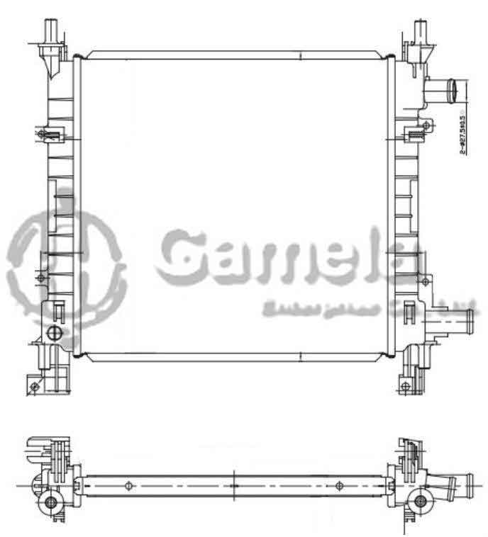 6190604154-T - Radiator-for-FORD-KA-VAN-1-1-1-3-96-08-MT-NISSENS-62083A-OEM-1025533-1056616-97KB8005CA