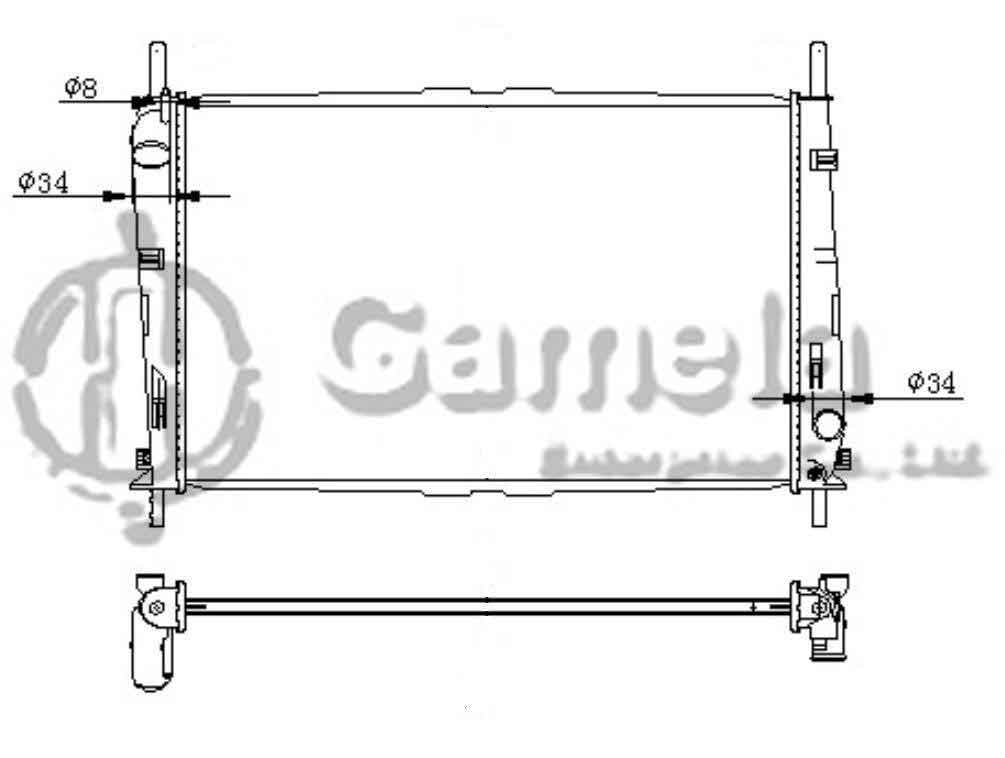 6190604157-T - Radiator-for-FORD-MONDEO-V6-1-8-2-0-2-5-00-07-MT-NISSENS-620411-OEM-1142808-1124902-1S7H8005CA