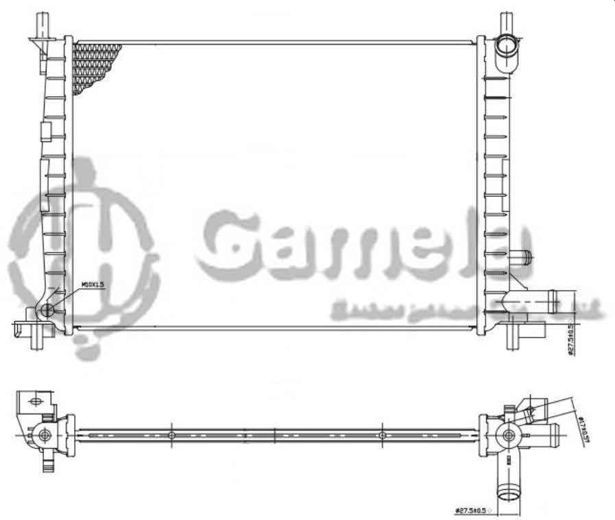 6190604163-T - Radiator-for-FORD-FIESTA-1-3i-05-12-MT-NISSENS-62086-OEM-1001856-1098806-96FB8005CC