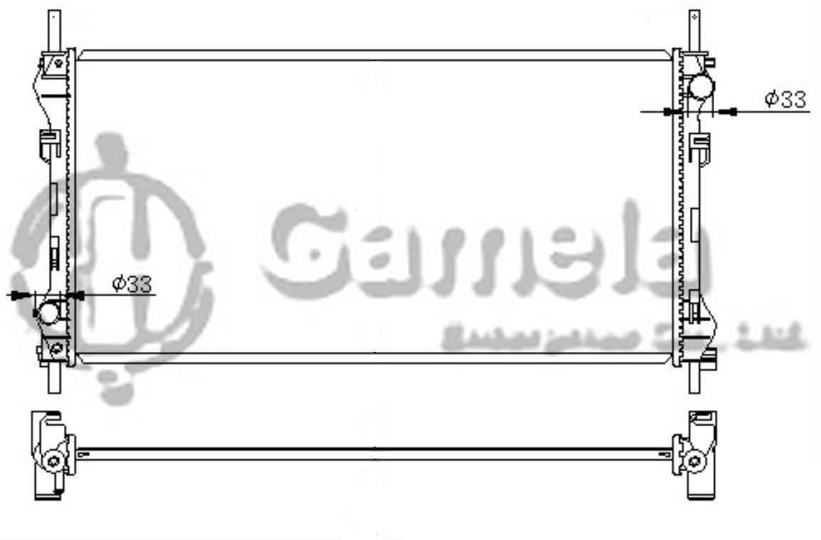 6190604164-T - Radiator-for-FORD-TRANSIT-2-3-2-4-00-06-MT-NISSENS-62043A-OEM-1103120-1104320-YC1H8005CB