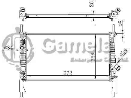 6190604203-T - Radiator-for-FORD-TRANSIT-2-3-2-4-2006-MT-NISSENS-69225-OEM-1370865-1383315-6C118005AC