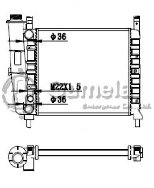 6190620012-T - Radiator-for-FIAT-UNO-1-0-83-00-MT-NISSENS-61929-OEM-7559876-7739941-7570401